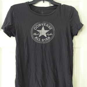Women's Converse "Chuck Taylor" Patch Black Shirt